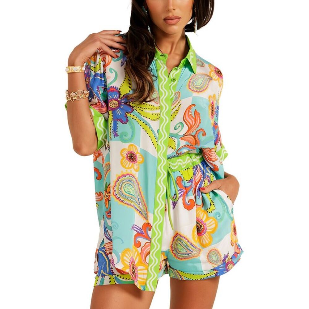 Leon Gori Womens  Shirt & Short Set